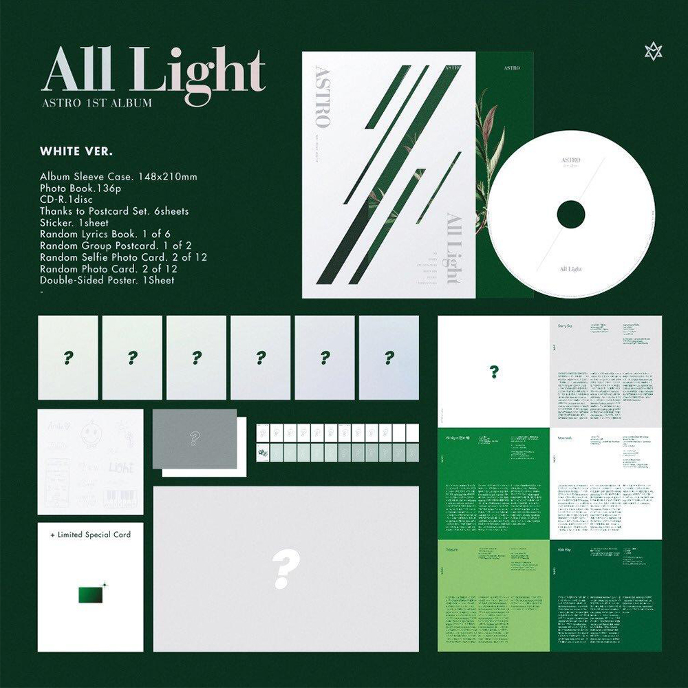 ASTRO SIGNED 1ST ALBUM1 'ALL LIGHT' - GREEN VERSION